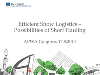 Efficient Snow Logistics - Possibilities of Short Hauling icon