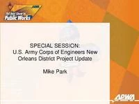 SPECIAL SESSION: U.S. Army Corps of Engineers New Orleans District Project Update icon