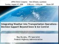 Integrating Weather into Transportation Operations - Decision Support Beyond Snow & Ice Control icon