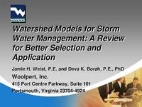 Watershed Models for Stormwater Management: A Review for Better Selection and Application icon
