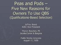 Peas and Pods - Five New Reasons for Owners to Use Qualifications-Based Selection (QBS) icon