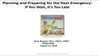 Planning and Preparing for the Next Emergency: If You Wait, It’s Too Late icon