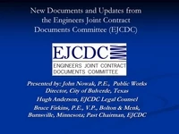 New Documents and Updates from the Engineers Joint Contract Documents Committee (EJCDC) icon