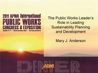 The Public Works Leader's Role in Leading Sustainability Planning and Development icon
