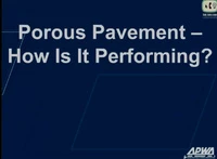 Porous Pavement - How Is It Performing? icon