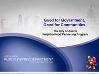 Good for Government, Good for Communities - The City of Austin's Neighborhood Partnering Program icon