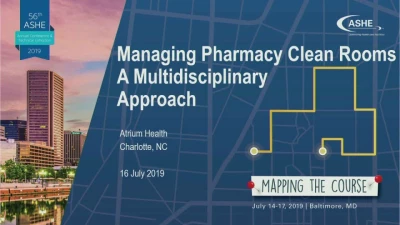 Managing Pharmacy Clean Rooms – A Multidisciplinary Approach icon