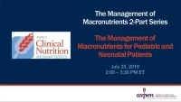 The Management of Macronutrients for Pediatric and Neonatal Patients icon