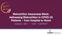 Addressing Malnutrition in COVID-19 Patients – from Hospital to Home icon