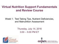 Test Taking Tips, Nutrient Deficiencies, and Malnutrition Assessment icon