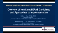 Nutritional Enhanced Recovery After Surgery (ERAS): Guidelines and Approaches to Implementation (T33) icon