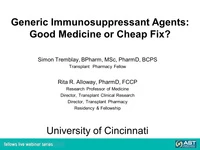 Generic Immunosuppressants: Good Medicine or a Cheap Fix? icon