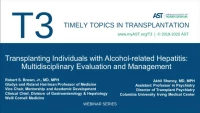 Transplanting Individuals with Alcohol-related Hepatitis: Multidisciplinary Evaluation and Management icon