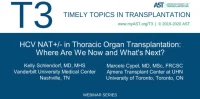 HCV NAT+/- in Thoracic Organ Transplantation: Where Are We Now and What's Next? icon