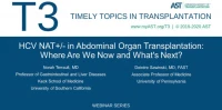 HCV NAT+/- in Abdominal Organ Transplantation: Where Are We Now and What's Next? icon