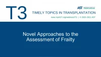 Novel Approaches to the Assessment of Frailty icon
