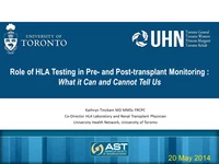 Role of HLA Testing in Pre- and Post-transplant Monitoring for SOT: What it Can and Cannot Tell Us icon