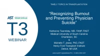 Recognizing Burnout and Preventing Physician Suicide icon