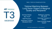 Optimal Matching Between Lung Donor Organs of Marginal Quality and Recipients icon