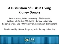 A Discussion of Risk in Living Kidney Donors icon