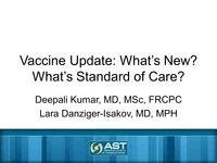 Vaccine Updates in SOT: What's New, What's Standard of Care? icon