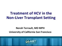 Hepatitis C Treatment in Non-liver Solid Organ Transplant Recipients icon