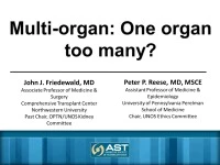 Multiorgan Transplantation: One Organ Too Many? icon