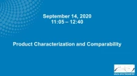 Session II – Product Characterization and Comparability icon