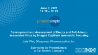 Development and Assessment Of Empty and Full Adeno-associated Virus by Imaged Capillary Isoelectric Focusing - Technical Seminar Sponsored by ProteinSimple, A Bio-Techne Company icon