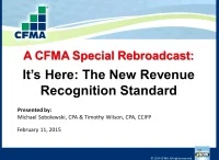 It's Here: The New Revenue Recognition Standard (Rebroadcast from June 24, 2014) icon