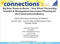 Big Boss Wants to Retire -- Now What? Ownership Transfer & Management Succession Planning for the Construction Industry icon
