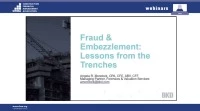Fraud and Embezzlement: Lessons from the Trenches icon
