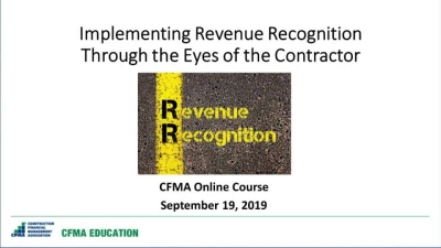 Implementing Revenue Recognition from a Contractor’s Perspective - Day 2 icon
