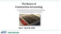Basics of Construction Accounting - Day 4 icon