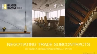Identifying & Negotiating Key Contract Clauses in Specialty Trade Subcontracts icon