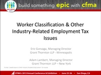 Worker Classification & Other  Industry-Related Employment Tax Issues icon