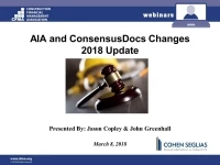 AIA and Consensus Doc Contracts: 2018 Update icon