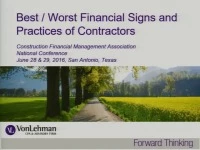 Best/Worst Financial Signs & Practices for Contractors icon
