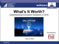What's It Worth? Understanding Contractor Valuations in 2016 icon