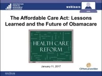 The Affordable Care Act: Lessons Learned and the Future of Obamacare icon