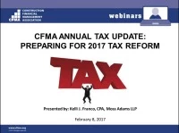  CFMA’s Annual Tax Update: Preparing for 2017 Tax Reform icon