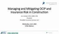 Managing & Mitigating OCIP & Insurance Risk in Contracts icon