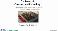 Basics of Construction Accounting - Day 4 icon