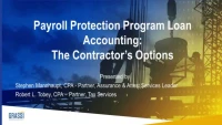 Understand the Payroll Protection Program (PPP) Loan Accounting Treatment and Related Tax Consequences icon