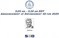 Announcement of Enforcement 40 for 2020 icon