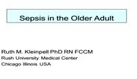 Sepsis in the Older Adult icon