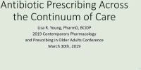 Antibiotic Prescribing across the Continuum of Care icon