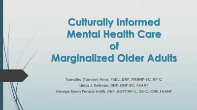 Culturally Informed Mental Health Care of Marginalized Older Adults icon
