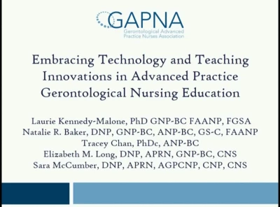 Embracing Technology and Teaching Innovations in Advanced Practice Gerontological Nursing Education icon