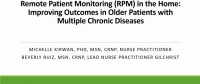 Remote Patient Monitoring (RPM) in the Home: Improving Outcomes in Older Patients with Multiple Chronic Diseases icon